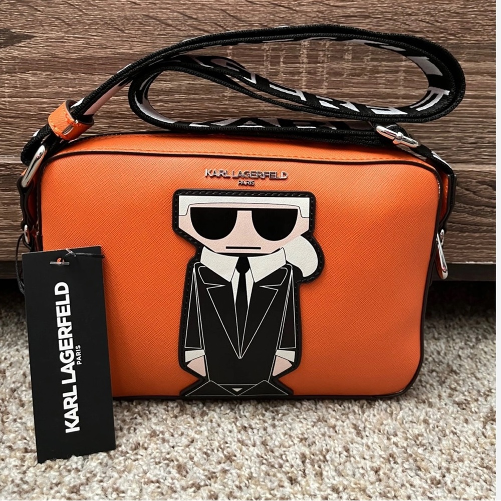 Brand new Karl Lagerfield bag. Very nice orange color.